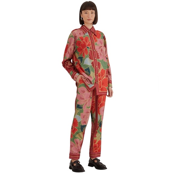 FARM RIO Floral Pant and‎ Shirt Set Size XS - Picture 1 of 8
